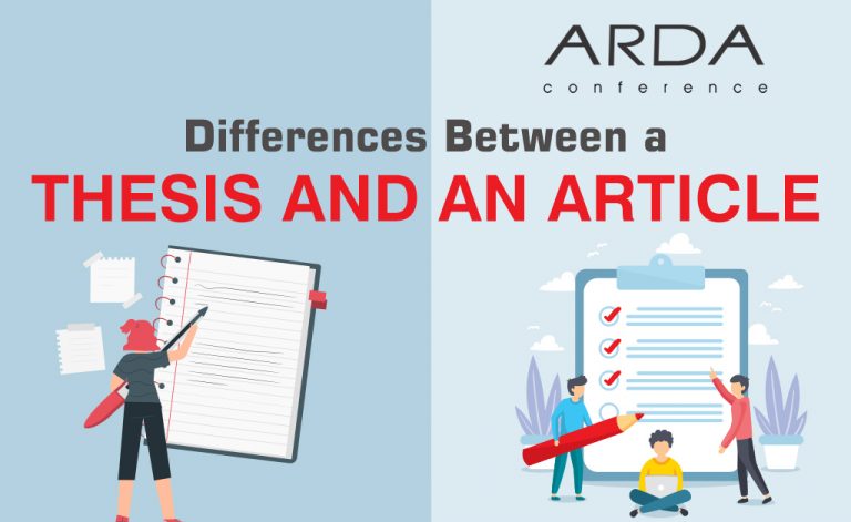 difference between research articles and thesis