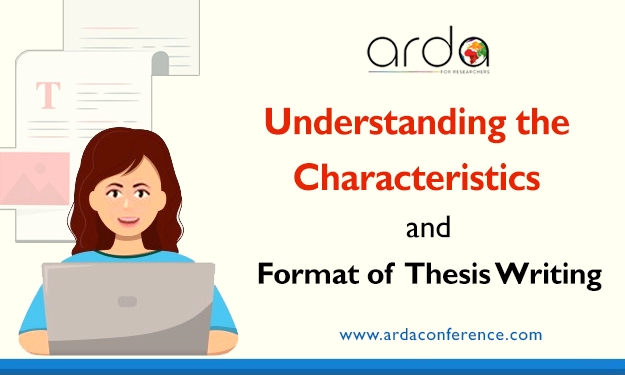 a girl writing and understanding the characteristics and format of Thesis writing