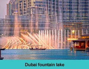 Dubai Fountain lake